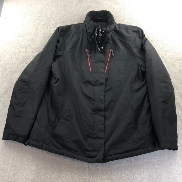 ZeroXposur Women's Windbreaker Jacket Size XL Black Winter Full Zip Black Outdoo - Picture 14 of 15